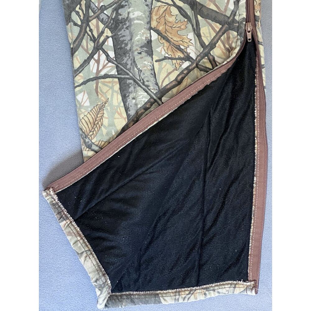 VTG Ideal Skyline Camo Apparition Bib Overalls Men XL Fleece Lined Hunting USA - Picture 8 of 14
